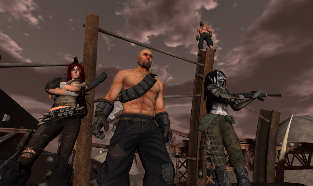 L to R: Aposiopesis Fullstop, Gutterblood Spoonhammer, Dassina Andel, and Ironblood Mechanique (background) - Pic by Sandusky Kayvon