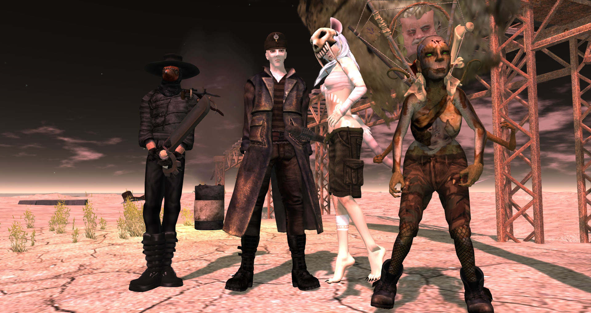 L to R: Michael Wexhome, Psycho Baroque, theblackcloud Oh, and somebody